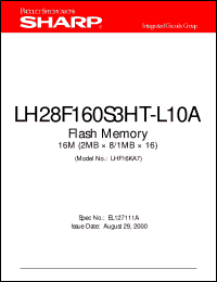 datasheet for LH28F160S3HT-L10A by Sharp