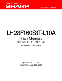 datasheet for LH28F160S3T-L10A by Sharp