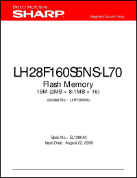 datasheet for LH28F160S5NS-L70 by Sharp