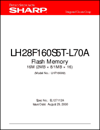 datasheet for LH28F160S5T-L70 by Sharp