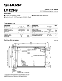 datasheet for LM12S49 by Sharp