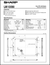 datasheet for LM15X80 by Sharp