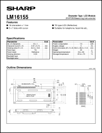 datasheet for LM16155 by Sharp