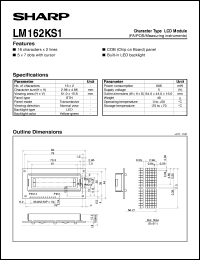 datasheet for LM162KS1 by Sharp
