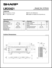 datasheet for LM20A21 by Sharp