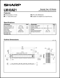 datasheet for LM40A21 by Sharp