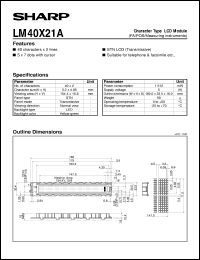 datasheet for LM40X21A by Sharp