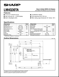 datasheet for LM4Q30TA by Sharp