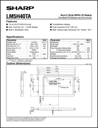 datasheet for LM5H40TA by Sharp