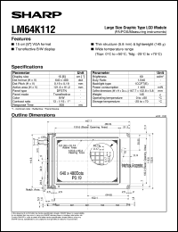 datasheet for LM64K112 by Sharp