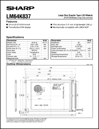 datasheet for LM64K837 by Sharp