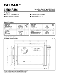 datasheet for LM64P89L by Sharp