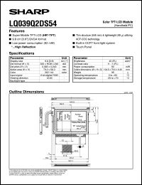 datasheet for LQ039Q2DS54 by Sharp