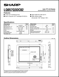 datasheet for LQ057Q3DC02 by Sharp