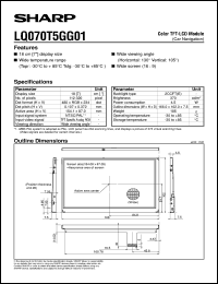 datasheet for LQ070T5GG01 by Sharp