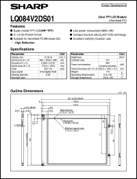 datasheet for LQ084V2DS01 by Sharp