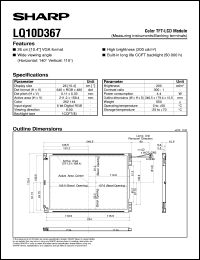 datasheet for LQ10D367 by Sharp
