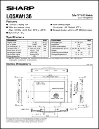 datasheet for LQ5AW136 by Sharp