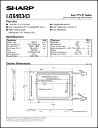 datasheet for LQ64D343 by Sharp