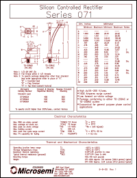 datasheet for 07104GOA by Microsemi Corporation
