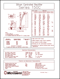 datasheet for 150C100B by Microsemi Corporation