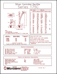 datasheet for 175C100B by Microsemi Corporation