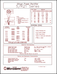 datasheet for R21100 by Microsemi Corporation