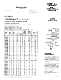 datasheet for 1N2804B by Microsemi Corporation