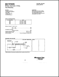 datasheet for 1N5190 by Microsemi Corporation