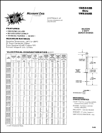 datasheet for 1N5333B by Microsemi Corporation