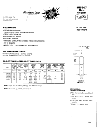 datasheet for 1N5807 by Microsemi Corporation
