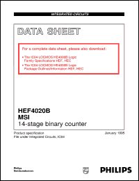 datasheet for HEC4020BDB by Philips Semiconductors