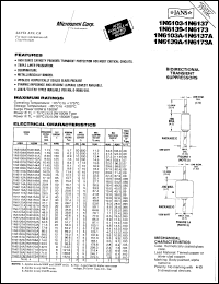 datasheet for 1N6103A by Microsemi Corporation