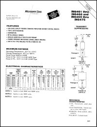 datasheet for 1N6461US by Microsemi Corporation