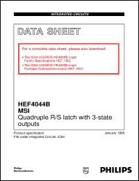 datasheet for HEF4044BT by Philips Semiconductors