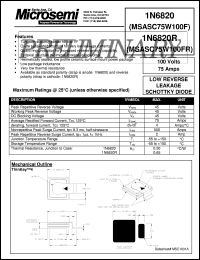 datasheet for 1N6820 by Microsemi Corporation