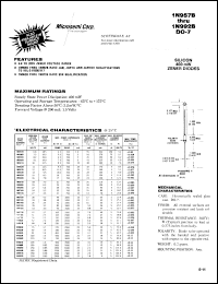 datasheet for 1N958A by Microsemi Corporation