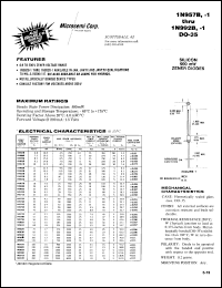 datasheet for 1N962B-1 by Microsemi Corporation