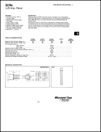 datasheet for 2N1870A by Microsemi Corporation