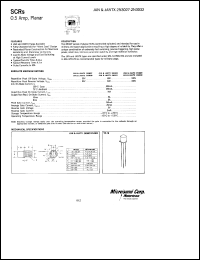 datasheet for 2N3029 by Microsemi Corporation
