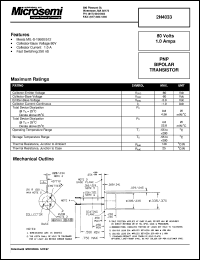 datasheet for 2N4033 by Microsemi Corporation