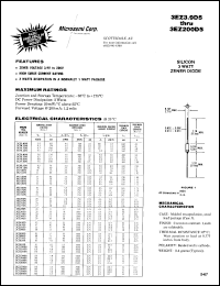datasheet for 3EZ100D5 by Microsemi Corporation