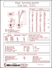 datasheet for 55C100B by Microsemi Corporation