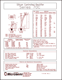 datasheet for 70C120BF by Microsemi Corporation