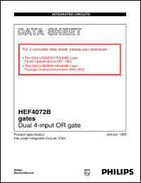 datasheet for HEF4072BT by Philips Semiconductors