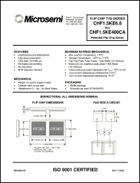 datasheet for CHF1.5KE170A by Microsemi Corporation