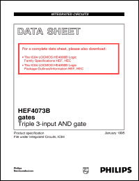 datasheet for HEF4073BPB by Philips Semiconductors