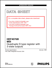 datasheet for HEF4076BD by Philips Semiconductors