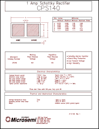 datasheet for CPS140 by Microsemi Corporation