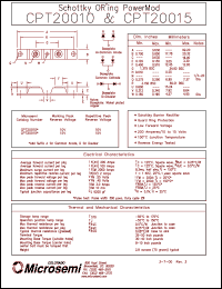 datasheet for CPT20010 by Microsemi Corporation